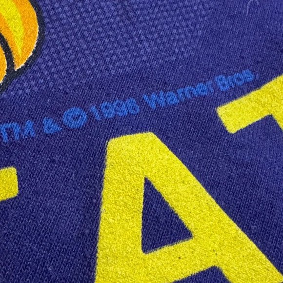 1998 Tweety Bird Looney Tunes Vintage Oversized Purple Tee XL Unisex Warner Bros - Picture 4 of 10